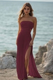 White Ruched Cut Out Engagement Dress With Slit