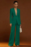 Shawl Lapel Ivory Long Sleeve 2 Piece Women Suits
