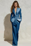 White 2-Piece Notched Lapel Women Business Casual Suits