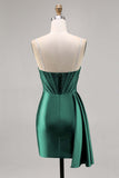 Bodycon Corset Beaded Navy Homecoming Dress With Sash