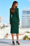 Black Peak Lapel Double Breasted Blazer Dress