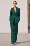 Lilac 2-Piece Peak Lapel Business Suit with Belt