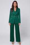 Shawl Lapel Light Blue 2 Piece Single Buckle Women's Suits