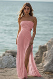White Ruched Cut Out Engagement Dress With Slit