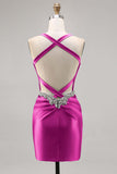 Beaded Corset Dark Green Homecoming Dress