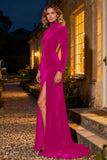 Navy Velvet Cut Out High Neck Maxi Holiday Party Dress With Slit