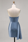 Bodycon Corset Beaded Navy Homecoming Dress With Sash