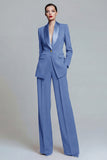 2 Piece Dark Green Shawl Lapel Single Buckle Women Suits