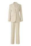 3 Piece Black Peak Lapel Women Business Casual Suits