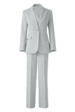3 Piece Black Peak Lapel Women Business Casual Suits