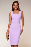 Bodycon Navy Spaghetti Straps Midi Work Dress