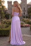 Sparkly One Shoulder Dark Green Ruched Prom Dress