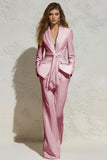 White 2-Piece Notched Lapel Women Business Casual Suits