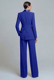 2 Piece Dark Green Shawl Lapel Single Buckle Women Suits