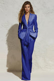 White 2-Piece Notched Lapel Women Business Casual Suits