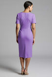 Ruched Champagne Bodycon Midi Dress