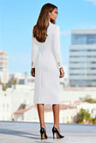 Black Peak Lapel Double Breasted Blazer Dress
