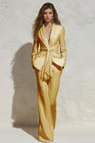 White 2-Piece Notched Lapel Women Business Casual Suits