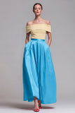 Off the Shoulder A Line Fuchsia and Red Formal Dress